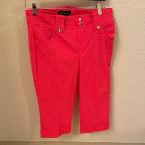 Women's Red Capri’s